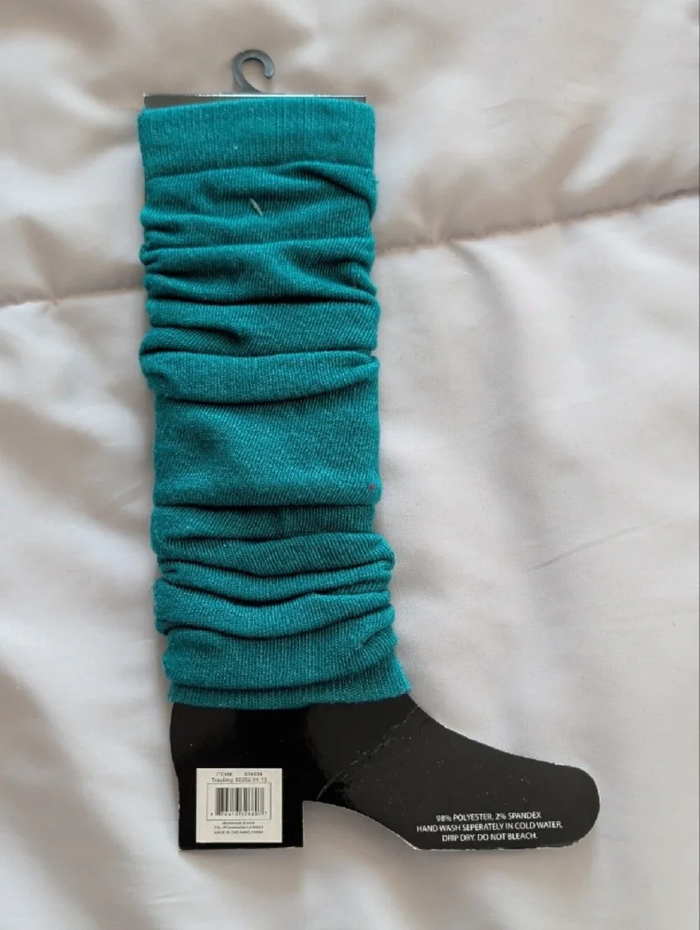 Girls Teal Leg Warmers - 1 Pair
